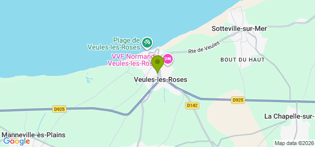 Carte de localisation de la randonnée Plage et campagne. au départ de Veules-les-Roses