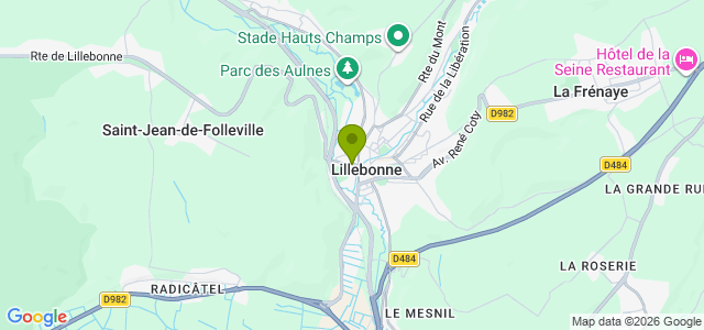 Carte de localisation de la randonnée Le plateau ouest. au départ de Lillebonne ouest