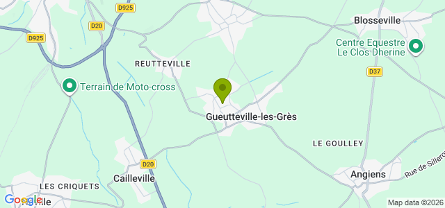 Carte de localisation de la randonnée La campagne de Veules. au départ de Gueutteville-les-Grès