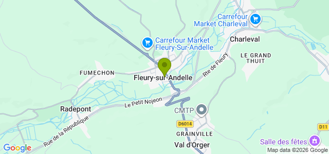 Carte de localisation de la randonnée Collines et vallées de la Lieure et de l'Andelle. au départ de Fleury-sur-Andelle
