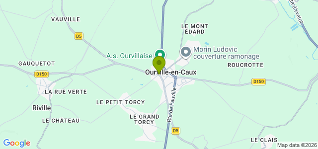 Carte de localisation de la randonnée Campagne Cauchoise. au départ de Ourville-en-Caux