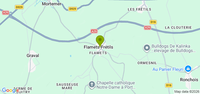 Carte de localisation de la randonnée Le circuit du Val aux Daims dans le pays Neufchatelois au départ de Flamets-Frétils