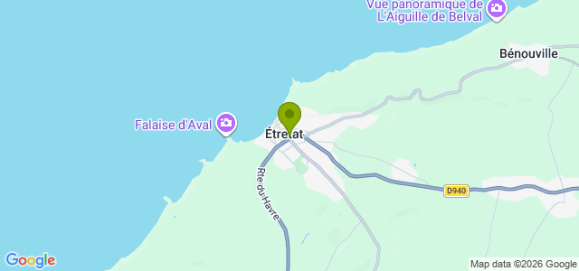 Carte de localisation de la randonnée Sur les falaises. au départ de Etretat 2