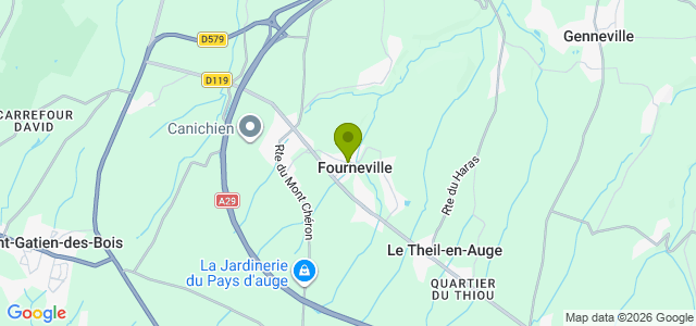 Carte de localisation de la randonnée Coteaux de l'Orange. au départ de Fourneville