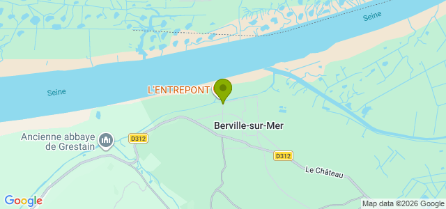 Carte de localisation de la randonnée Seine et Risle. au départ de Berville-sur-Mer