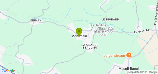 Carte de localisation de la randonnée Sur les collines boisées à l'est de Rouen au départ de Montmain