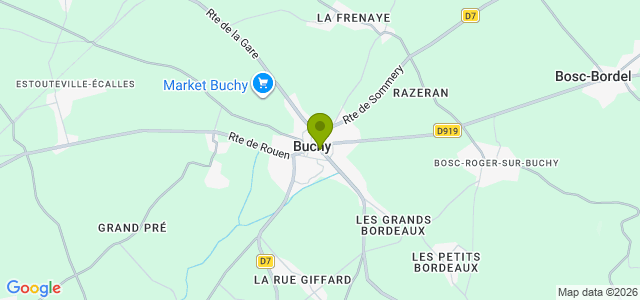 Carte de localisation de la randonnée Randonnée dans la campagne entre Buchy et Chef-de-l'Eau au départ de Buchy