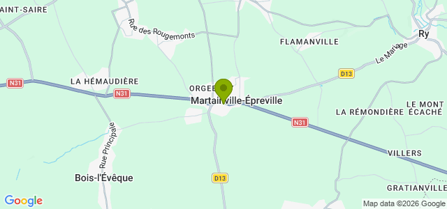 Carte de localisation de la randonnée Randonnée dans le pays d'Emma Bovary. au départ de Martainville-Epreville