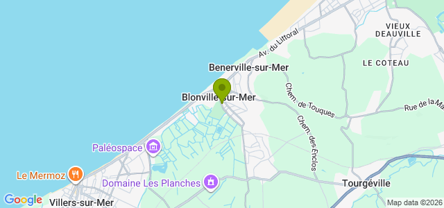 Carte de localisation de la randonnée Côte du Calvados au départ de Blonville-sur-Mer