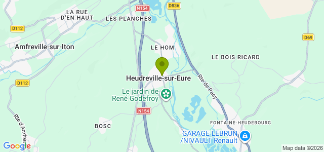 Carte de localisation de la randonnée Boucle de la vallée de l'Eure de Heudreville à Cailly au départ de Heudreville-sur-Eure