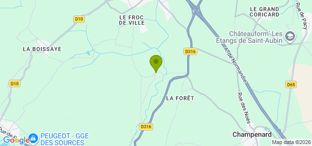 Carte de localisation de la randonnée Entre bois, Eure et Liègue au départ de Autheuil-Authouillet