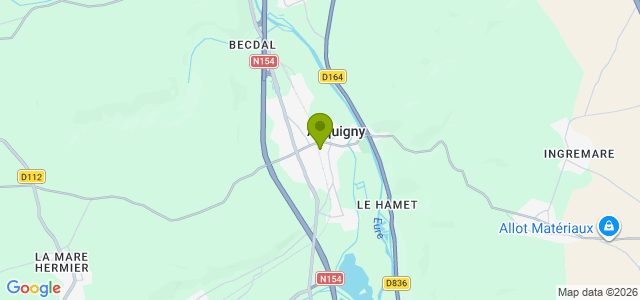 Carte de localisation de la randonnée Iton et bois d'Acquigny. au départ de Acquigny ouest