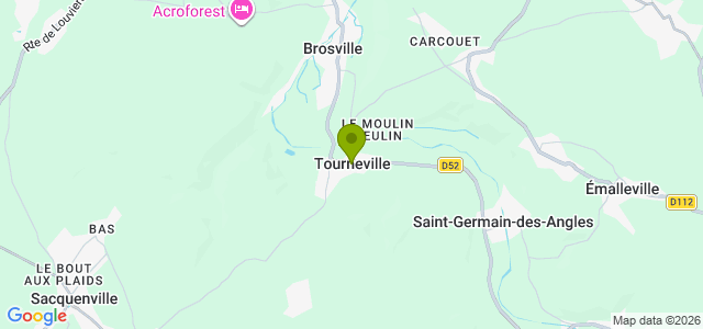 Carte de localisation de la randonnée Vallée et plateau d\'Iton au départ de Tourneville 2