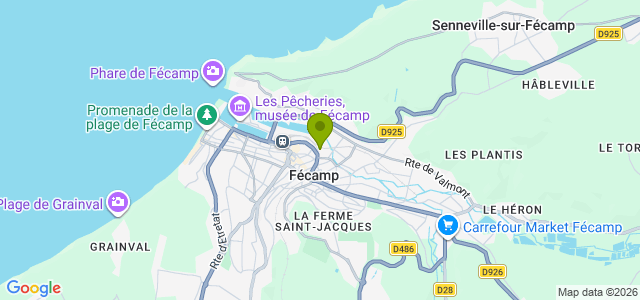 Carte de localisation de la randonnée Circuit de la Côte de la Vierge au départ de Fécamp