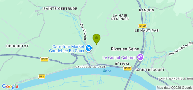 Carte de localisation de la randonnée Collines de Caudebec-en-Caux au départ de Caudebec-en-Caux2