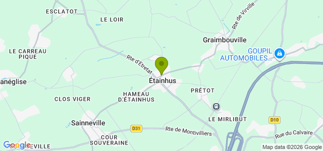 Carte de localisation de la randonnée Campagne Cauchoise au départ de Etainhus