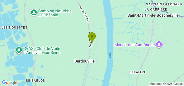 Carte de localisation de la randonnée Circuit du Corset Rouge au départ de Bardouville