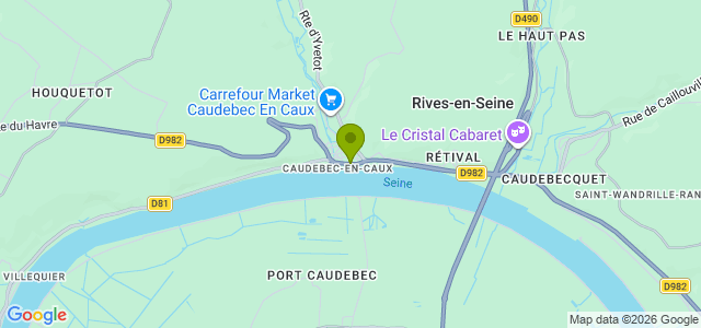 Carte de localisation de la randonnée Caudebec et la forêt au départ de Caudebec-en-Caux