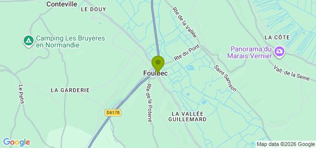 Carte de localisation de la randonnée Paysages du Lieuvin et de la vallée de la Risle au départ de Foulbec