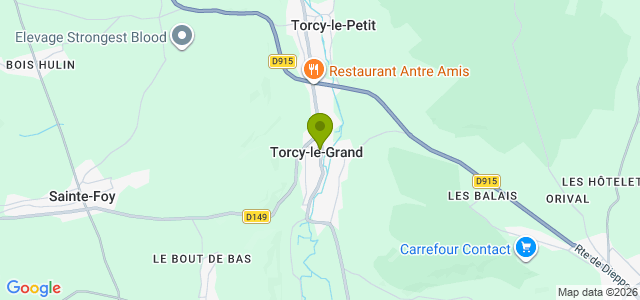 Carte de localisation de la randonnée Boucle entre Varenne et Scie au départ de Torcy-le-Grand