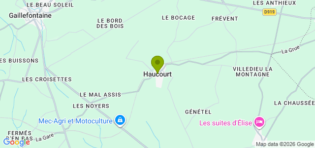 Carte de localisation de la randonnée Sur la trace des chevaliers de Malte au départ de Haucourt