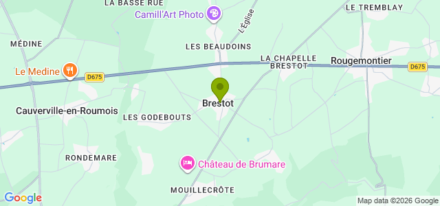 Carte de localisation de la randonnée Pointes nord de la forêt de Montfort au départ de Brestot