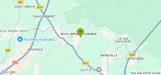 Carte de localisation de la randonnée Boucle dans la partie ouest de la forêt de La Londe - Rouvray au départ de Bosc-Bénard-Commin