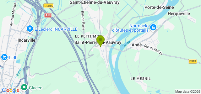 Carte de localisation de la randonnée Le circuit des Côtes du Vauvray et ses panoramas sur la vallée de la Seine au départ de St-Pierre-du-Vauvray