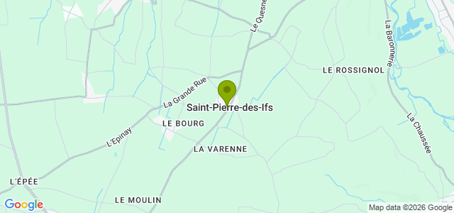 Carte de localisation de la randonnée Sur les pas de l'ours au départ de St-Pierre-des-Ifs