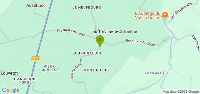 Carte de localisation de la randonnée Aux portes d'Yvetot au départ de Touffreville-la-Corbeline