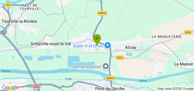 Carte de localisation de la randonnée Igoville, Ymare, Alizay au départ de Igoville