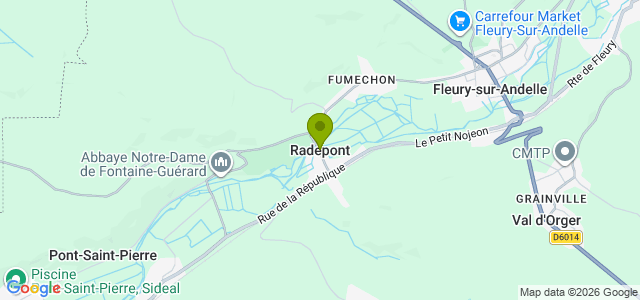 Carte de localisation de la randonnée Le Sentier du Bois de Bonnemare au départ de Radepont