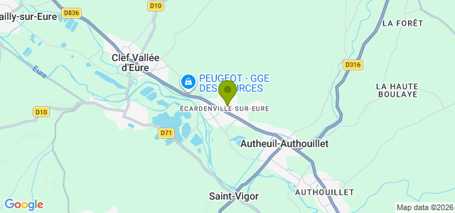 Carte de localisation de la randonnée Circuit du Devoir de Mémoire au départ de Ecardenville-sur-Eure