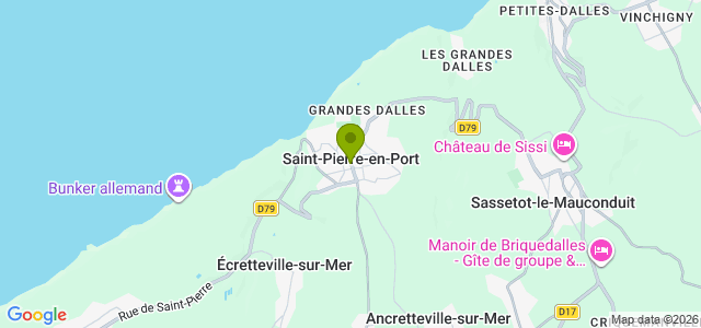 Carte de localisation de la randonnée Du bord de mer à Sassetot-le-Mauconduit au départ de St-Pierre-en-Port