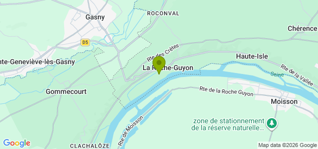 Carte de localisation de la randonnée Spectacle époustouflant sur la vallée de la Seine au départ de La Roche-Guyon
