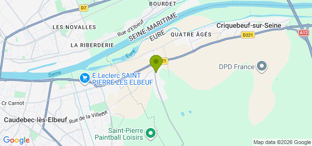 Carte de localisation de la randonnée De la forêt de Bord-Louviers au Pertuis de Martot au départ de Martot