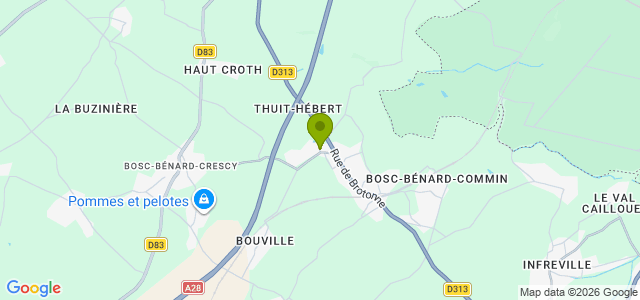 Carte de localisation de la randonnée Forêt de La Londe-Rouvray autour de la Pierre Tournante au départ de Thuit-Hébert