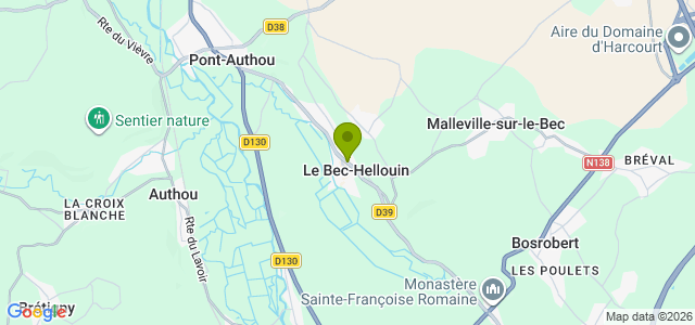 Carte de localisation de la randonnée Très belle rando autour du Bec au départ de Le Bec-Hellouin sud
