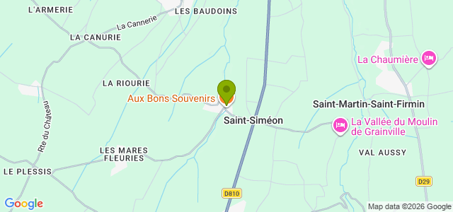 Carte de localisation de la randonnée Le chemin des 4 gués au départ de Saint-Siméon