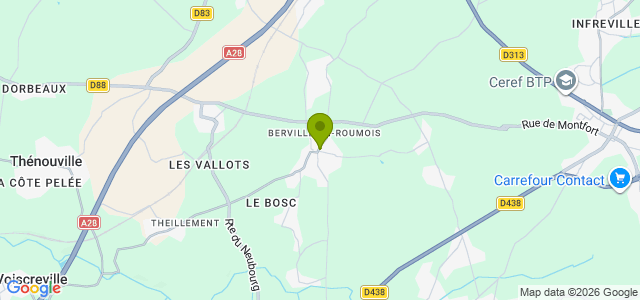 Carte de localisation de la randonnée Le circuit des manoirs en Roumois au départ de Berville-en-Roumois