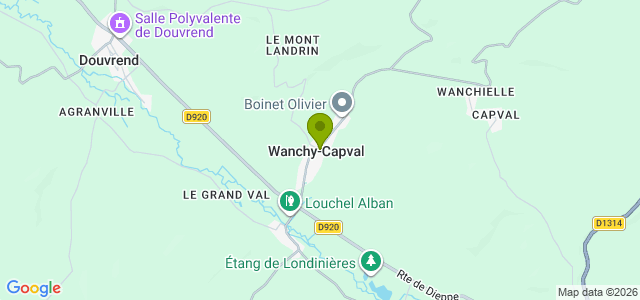 Carte de localisation de la randonnée rando dans les paysages champêtres vallonnés près de Londinières au départ de Wanchy-Capval