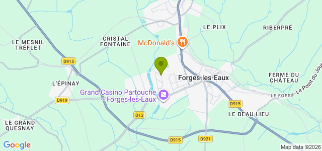 Carte de localisation de la randonnée Boucle avec l'ancienne voie ferrée Charleval-Serqueux aménagée en voie verte au départ de Forges-les-Eaux 3