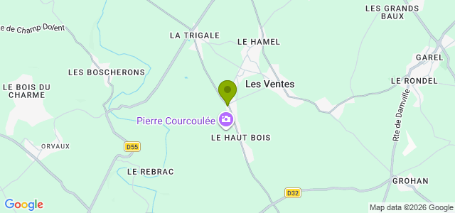 Carte de localisation de la randonnée randonnée en forêt d'Evreux jusqu'au Sec Iton au départ de Les Ventes