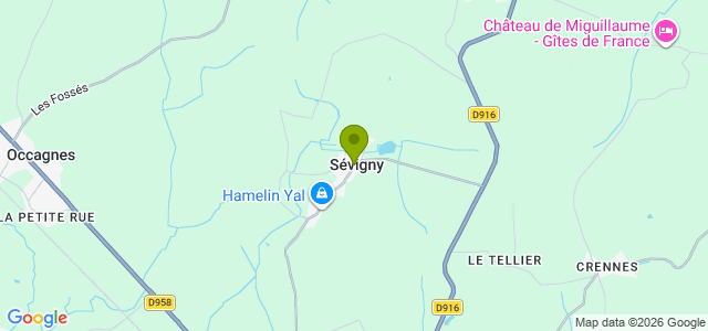 Carte de localisation de la randonnée Boucle avec la chapelle Saint-Roch sur les hauteurs d'Argentan au départ de Sévigny