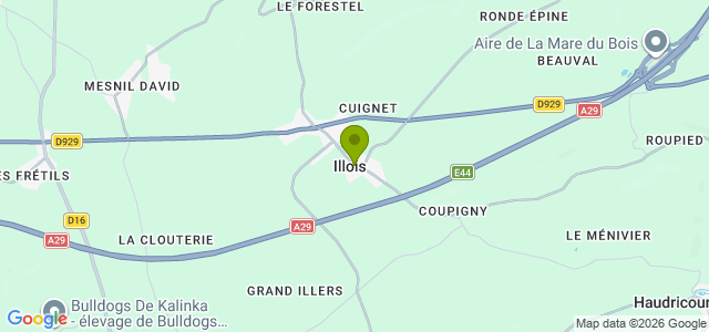 Carte de localisation de la randonnée Paysages du Pays-de-Bray entre Neufchâtel et Aumale au départ de Illois