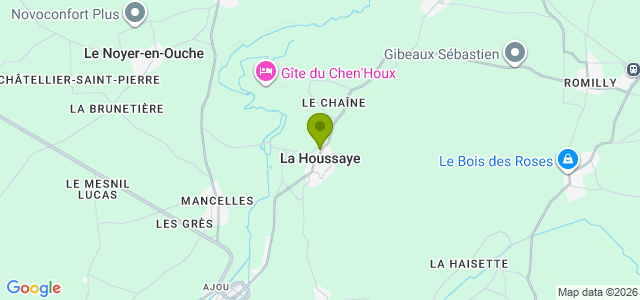 Carte de localisation de la randonnée Circuit des Moulins dans la vallée de la Risle jusqu'à l'insolite Val-Gallerand au départ de La Houssaye