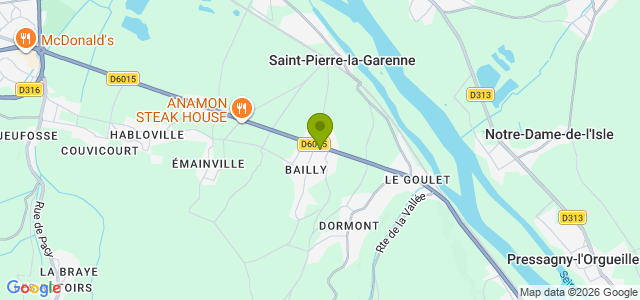 Carte de localisation de la randonnée chemins charmants et patrimoine préservé au départ de St-Pierre-la-Garenne