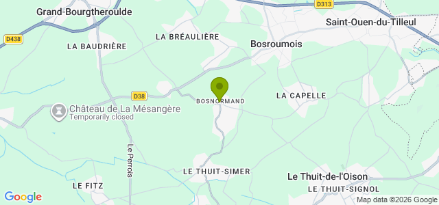 Carte de localisation de la randonnée randonnée dans les plaines du Roumois au départ de Bosnormand