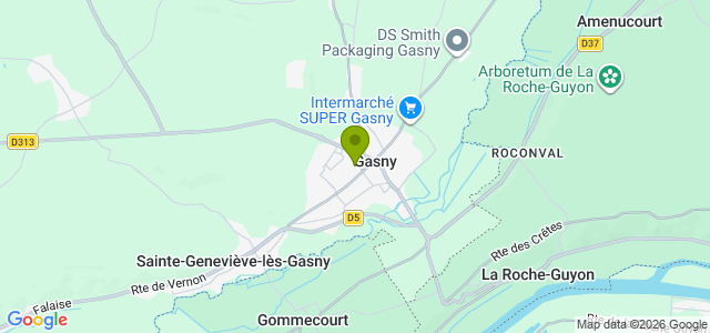 Carte de localisation de la randonnée Sur les collines du Vexin qui bordent la vallée de l'Epte au départ de Gasny 2