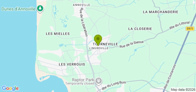 Carte de localisation de la randonnée Boucle jusqu'aux dunes à l'entrée du Havre de la Vanlée au départ de Lingreville